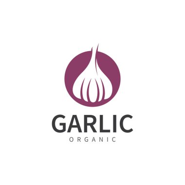 garlic vector icon illustration design template