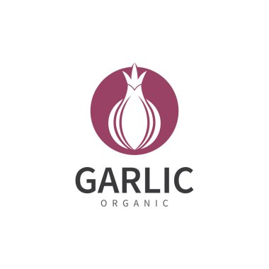 garlic vector icon illustration design template
