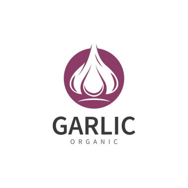 garlic vector icon illustration design template