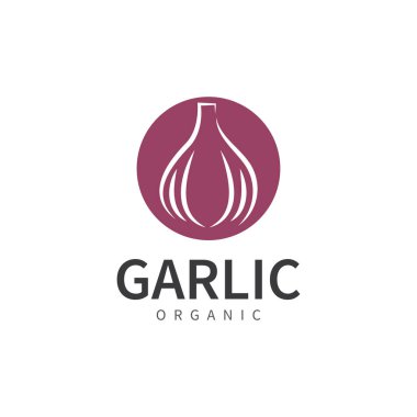 garlic vector icon illustration design template