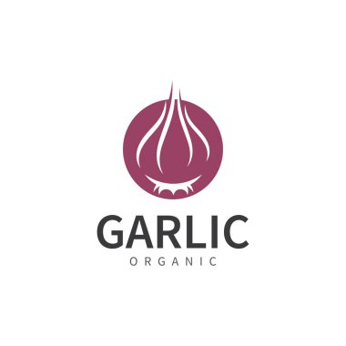 garlic vector icon illustration design template