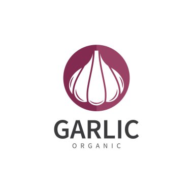 garlic vector icon illustration design template