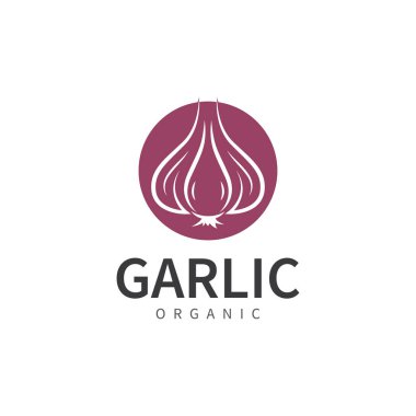 garlic vector icon illustration design template