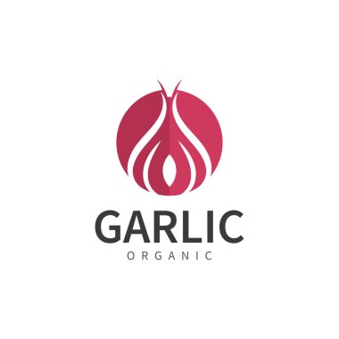 garlic vector icon illustration design template