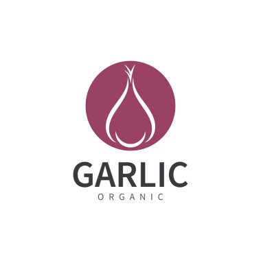 garlic vector icon illustration design template
