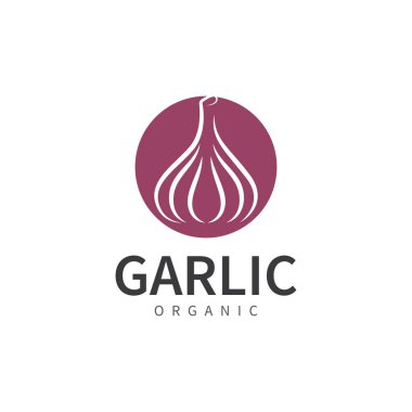 garlic vector icon illustration design template