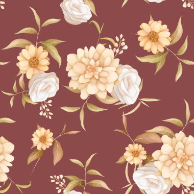 Çiçek Zarafeti Modern Vintage Botanik Deseni