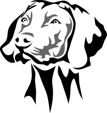 Pointer köpek Başkanı - stilize vektör illüstrasyon