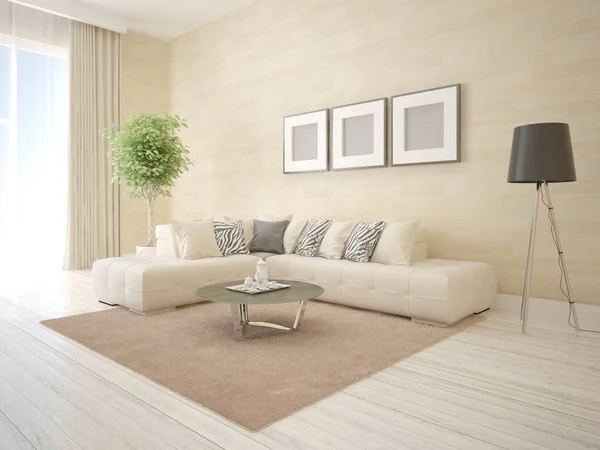 Mock Perfect Living Room Modern Interior Stylish Background — Stock Photo, Image