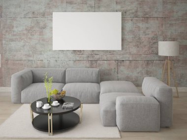 Bir rahat köşe kanepe ve bir şık hipster fon ile ferah bir oturma odası kadar alay.