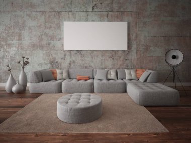 Bir rahat köşe kanepe ve bir şık hipster fon ile ferah bir oturma odası kadar alay.