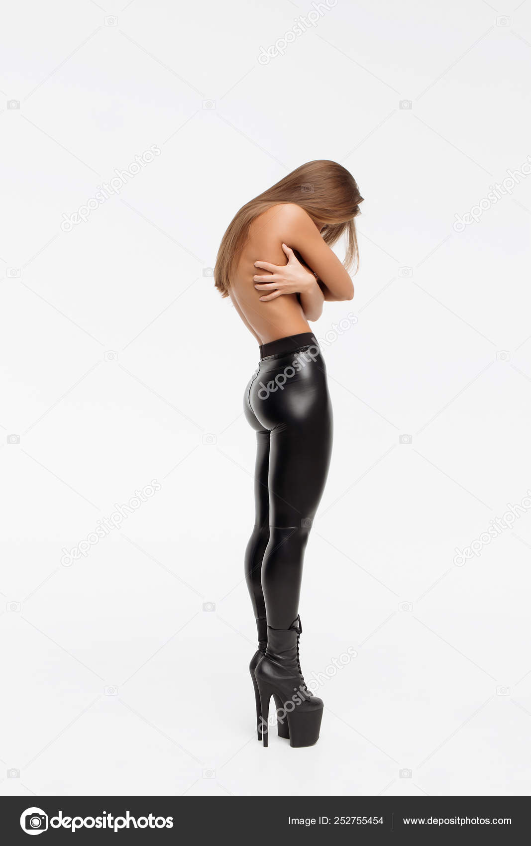 women in leather trousers