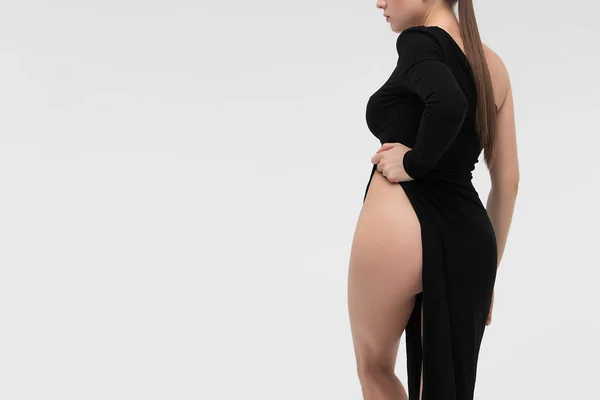 Sensuell kvinna i underkläder och höga klackar — Stockfoto