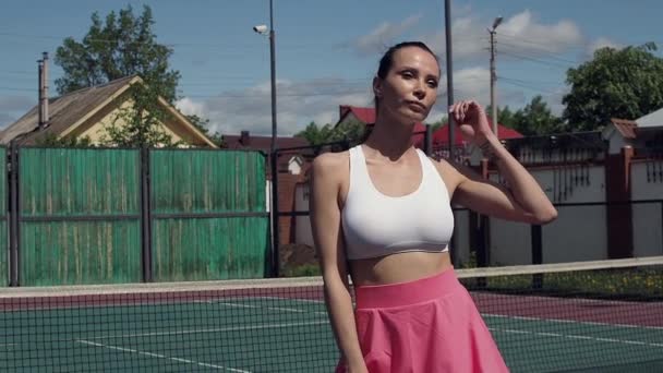 Joueur de tennis sexy sur le court — Video