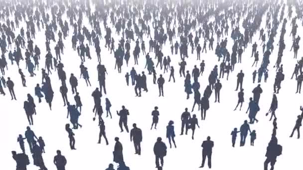 Câmera Movendo Panning Acima Pessoas Maciças Multidão Para Dentro Multidão — Vídeo de Stock