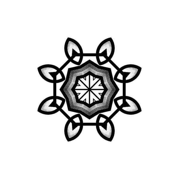 Gyönyörű Elegáns Monokromatikus Szimmetrikus Mandala Tervez Szilárd Lap Tapéta Otthoni — Stock Fotó