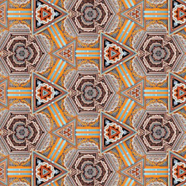 Renkli desenlerin ve tasarımların güzel bir çizimi. Ev dekorasyonu ve iç tasarım kavramı.