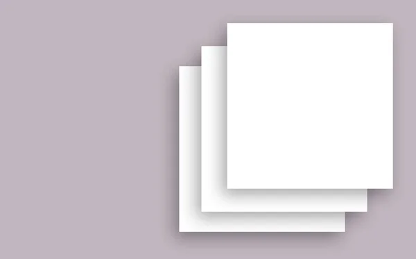 Three Squares Overlap Soft Shadow Grey Prints Ready — Stock Photo, Image