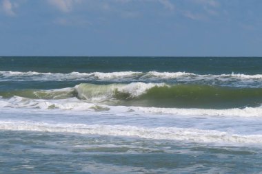 Kuzey Florida 'nın Atlantik kıyısında güzel bir okyanus manzarası
