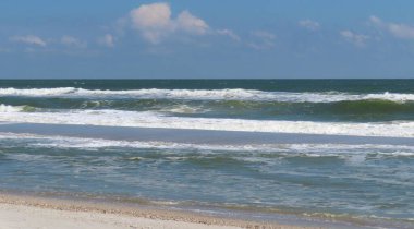 Kuzey Florida 'nın Atlantik kıyısında güzel bir okyanus manzarası