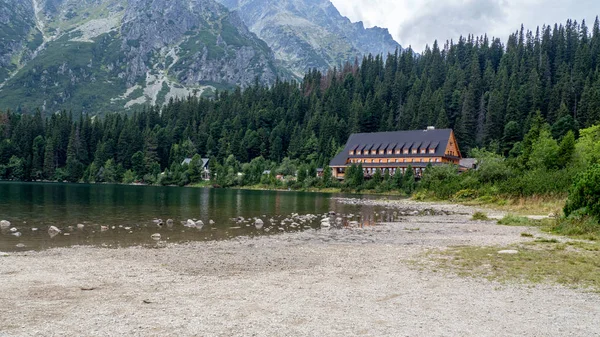 Strbske Pleso Eslováquia Agosto 2017 Lago Popradske High Tatras Eslováquia — Fotografia de Stock