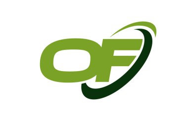 Elips yeşil mektup vektör kavramı logo Swoosh