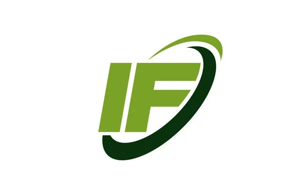 Логотип Swoosh Ellipse Green Letter Vector Concept — стоковый вектор