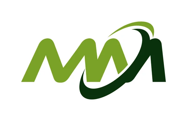Logo Swoosh Ellipse Vert Lettre Vector Concept — Image vectorielle