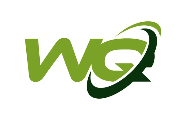 Логотип Swoosh Ellipse Зелена Літера Векторна Концепція — стоковий вектор