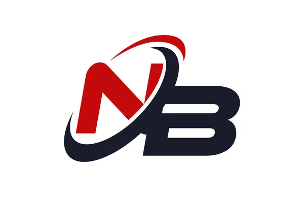 Logo Swoosh Global Red Letter Vector Concept — Vector de stock