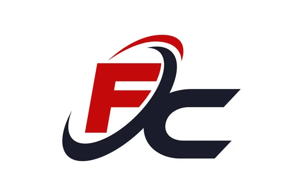 Логотип Swoosh Global Red Letter Vector Concept — стоковый вектор