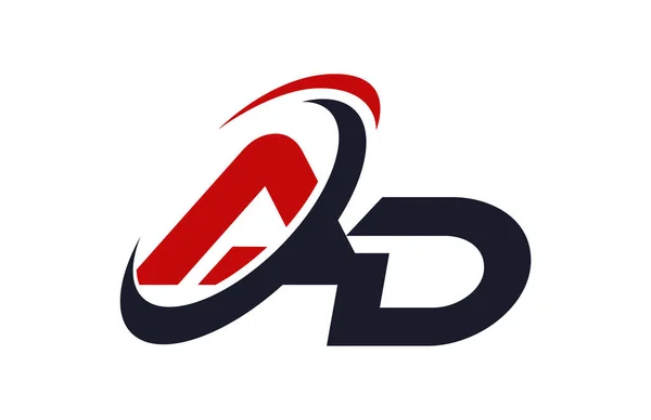 Anúncio Logotipo Swoosh Conceito Vetor Global Letra Vermelha —  Vetores de Stock