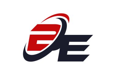 Olmak Logo Swoosh küresel kırmızı mektup vektör kavramı