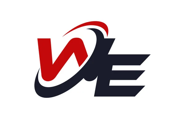 Εμείς Λογότυπο Swoosh Έννοια Vector Παγκόσμια Κόκκινο Γράμμα — Διανυσματικό Αρχείο