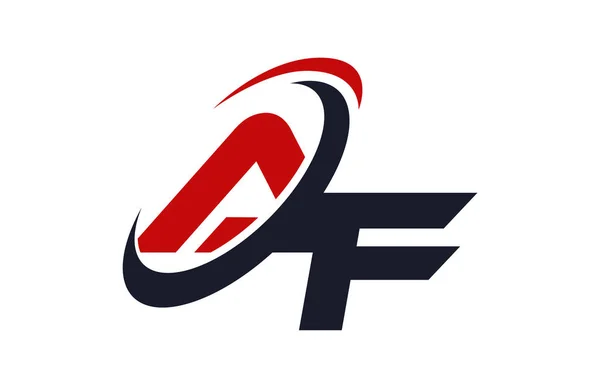 Logo Swoosh Global Red Letter Concept Vectoriel — Image vectorielle