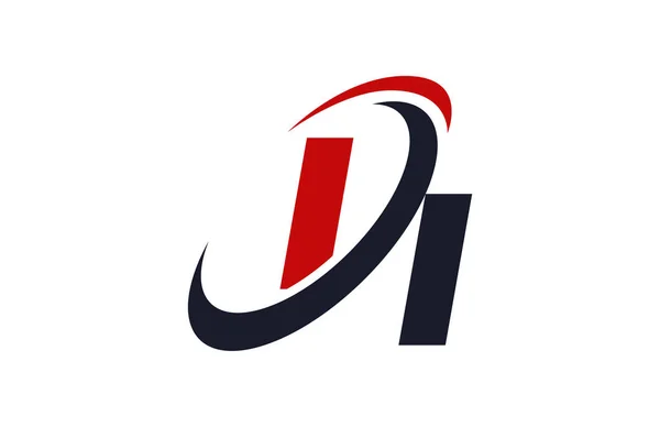 Logo Swoosh Global Red Letter Vector Concept — Vector de stoc