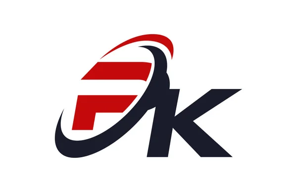 Logo Swoosh Küresel Kırmızı Mektup Vektör Kavramı — Stok Vektör