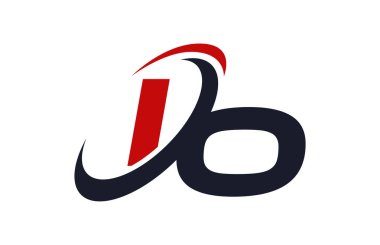 G/ç Logo Swoosh küresel kırmızı mektup vektör kavramı