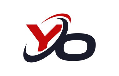 Hey Logo Swoosh küresel kırmızı mektup vektör kavramı