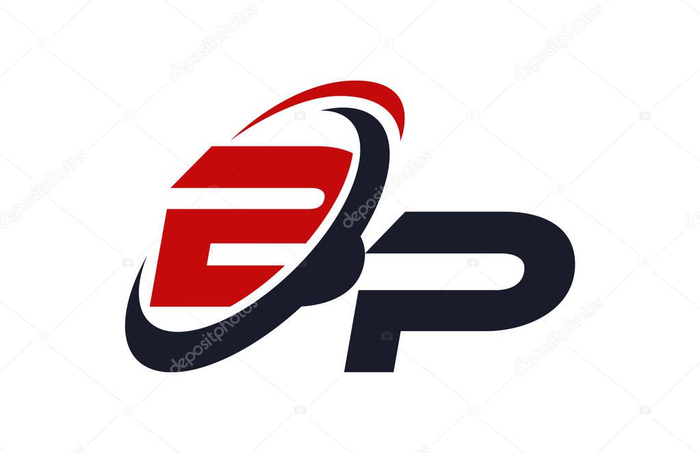 BP Logo Swoosh Global Red Letter Vector Concept