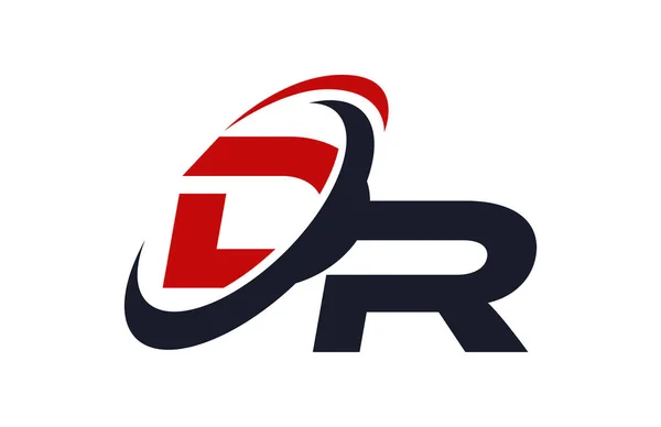 Logotyp Swoosh Globala Röd Bokstav Vektor Koncept — Stock vektor