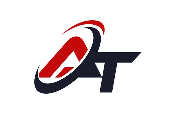 Logotipo Swoosh Conceito Vetor Global Letra Vermelha —  Vetores de Stock