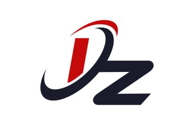 Iz Logo Swoosh küresel kırmızı mektup vektör kavramı