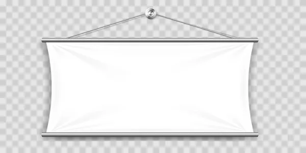 Mock Banner Tessile Bianco — Vettoriale Stock