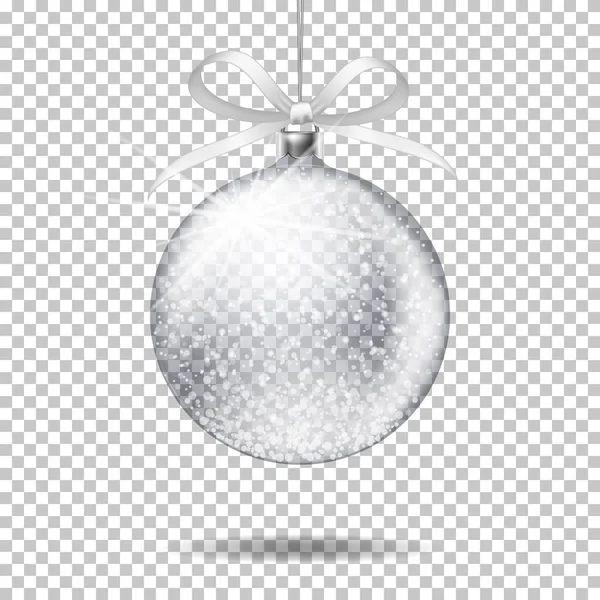 Realistische Kleuren Kerstballen Geïsoleerd Transparante Achtergrond — Stockvector