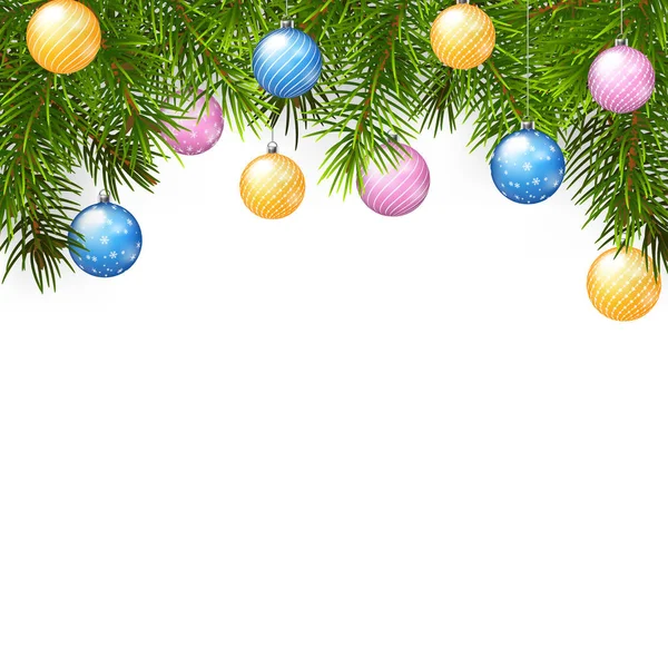 Bolas Realistas Color Navidad Aisladas Sobre Fondo Transparente — Vector de stock