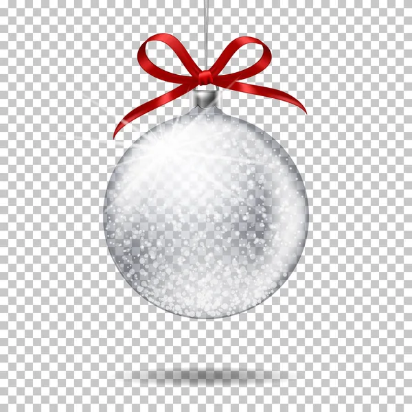 Realistische Kleuren Kerstballen Geïsoleerd Transparante Achtergrond — Stockvector