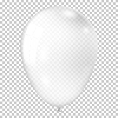 Beyaz balon üzerinde şeffaf arka plan izole