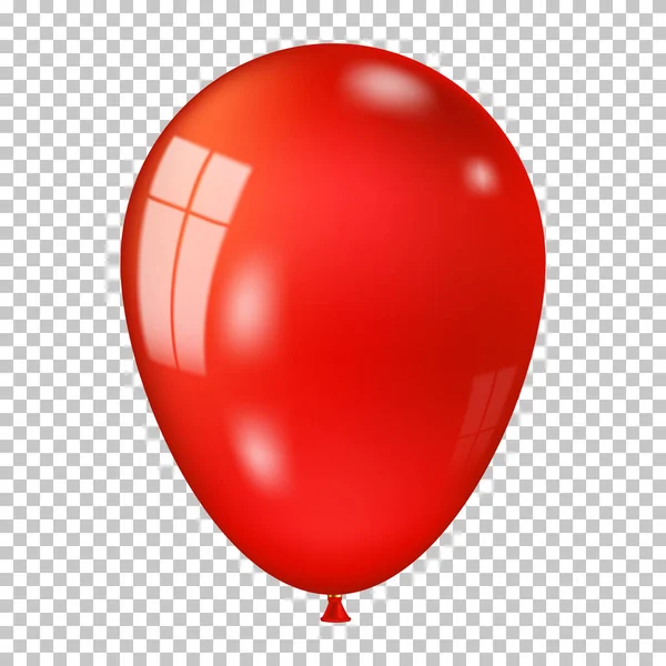 Red Balloon Isolated Transparent Background — Stock Vector