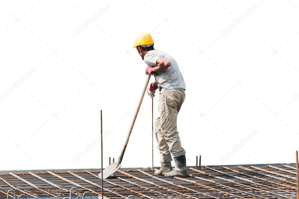 silhouette of construction worker